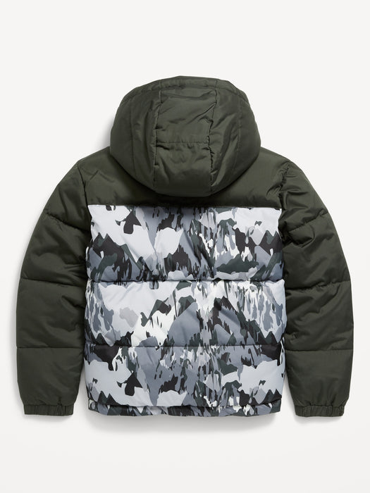 Water-Resistant Quilted Puffer Jacket for Boys