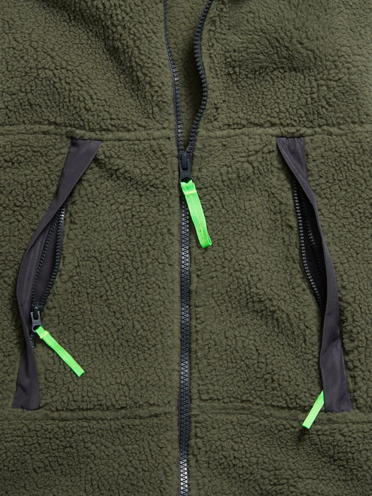 Sherpa Zippered Utility Pocket Vest for Boys