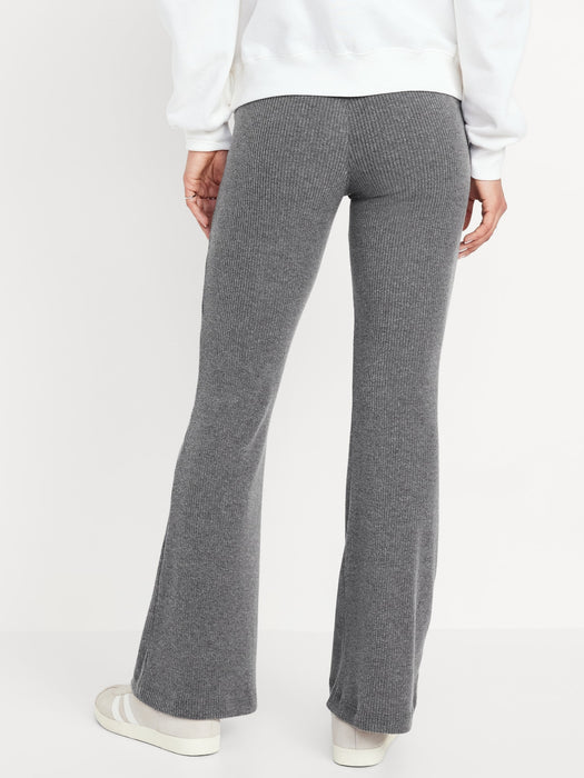High-Waisted Cozy Ribbed Flare Leggings