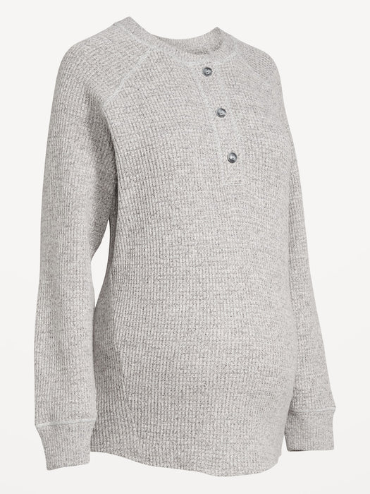 Maternity Waffle Henley