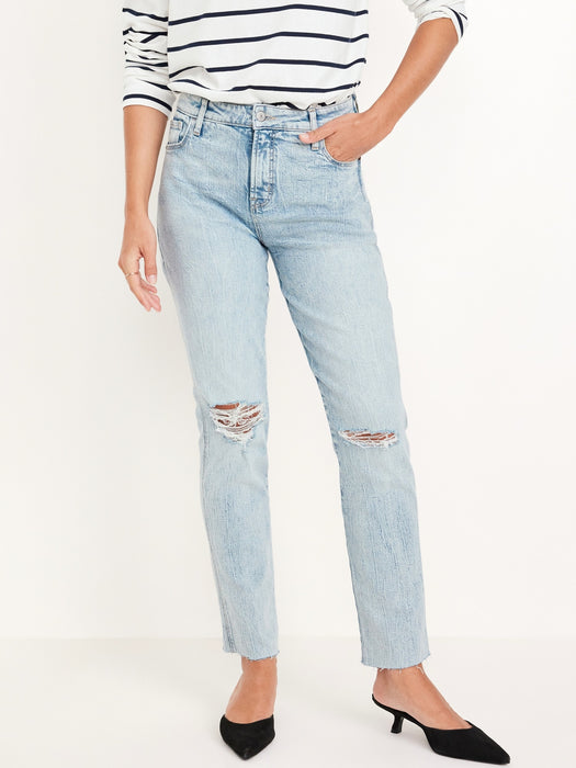 High-Waisted Vintage Slim Jeans