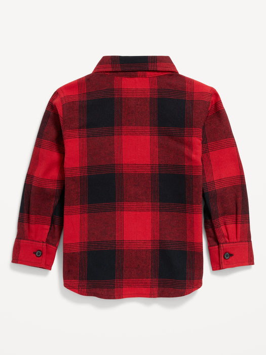 Long-Sleeve Flannel Shirt for Toddler Boys