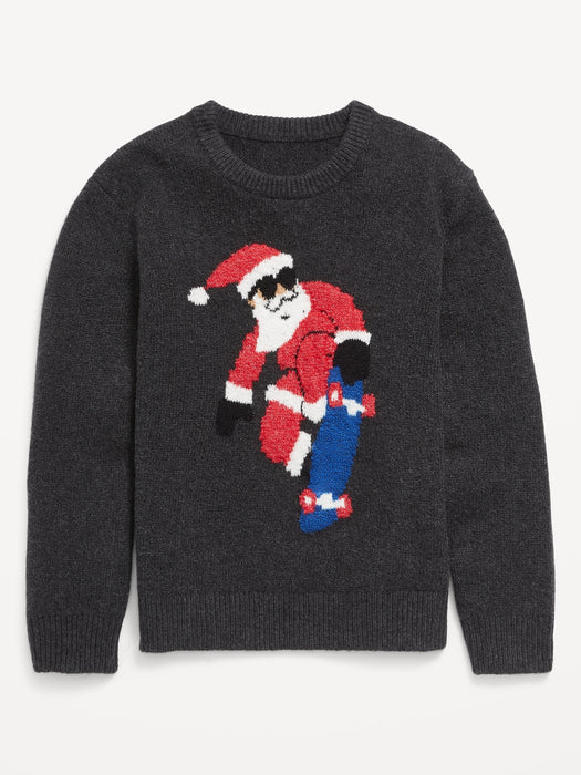 SoSoft Crew-Neck Printed Sweater for Boys