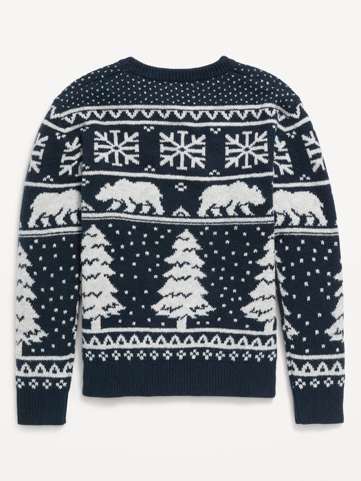 SoSoft Crew-Neck Printed Sweater for Boys