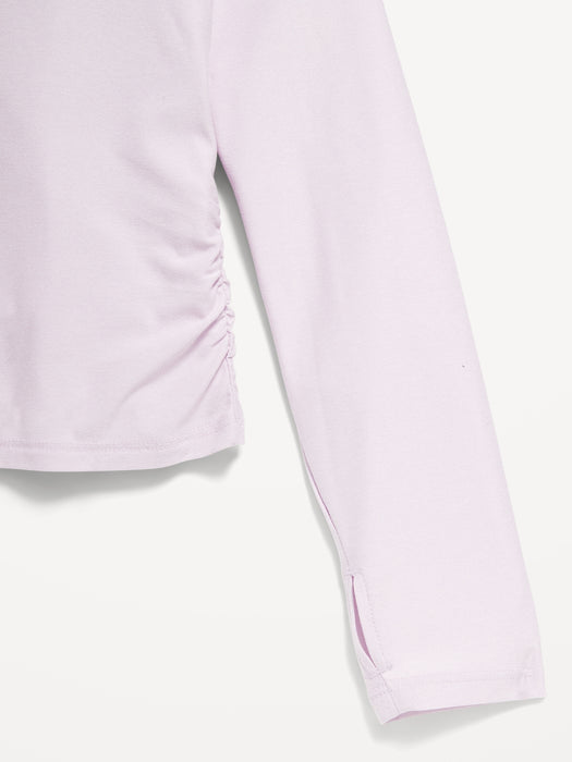 CloudMotion Side-Ruched Hoodie for Girls