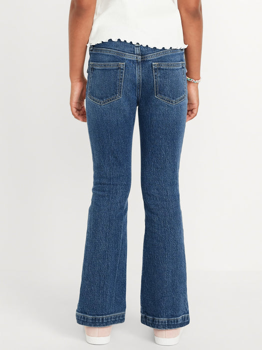 High-Waisted Utility Pocket Flare Jeans for Girls