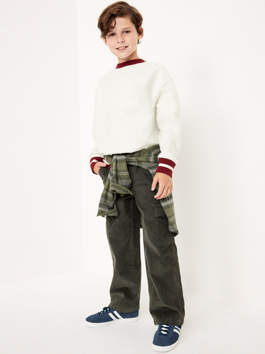 Baggy Corduroy Cargo Pants for Boys