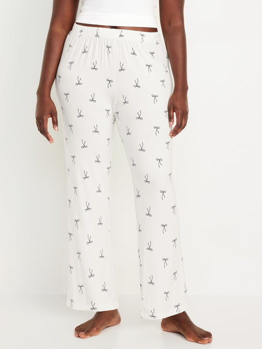 Mid-Rise Knit Jersey Pajama Pant