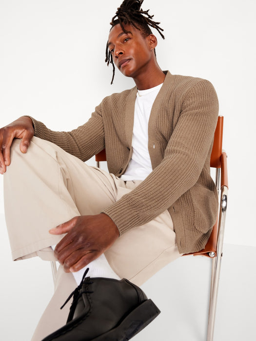 Shaker Stitch Cardigan Sweater