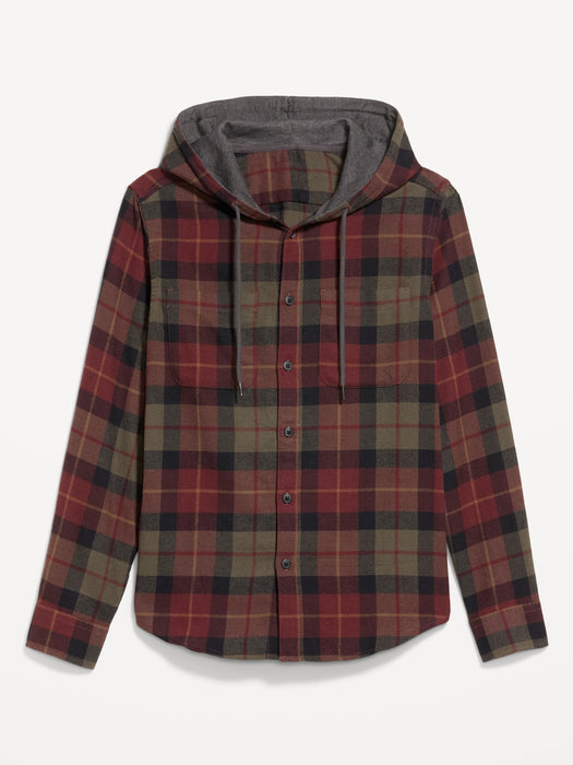 Hooded Flannel Shirt
