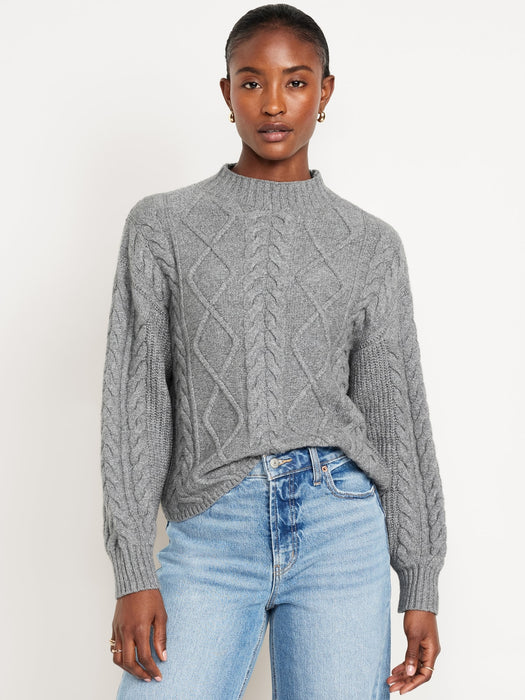 SoSoft Cropped Cable-Knit Sweater
