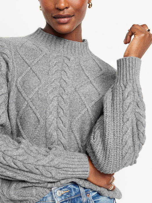 SoSoft Cropped Cable-Knit Sweater
