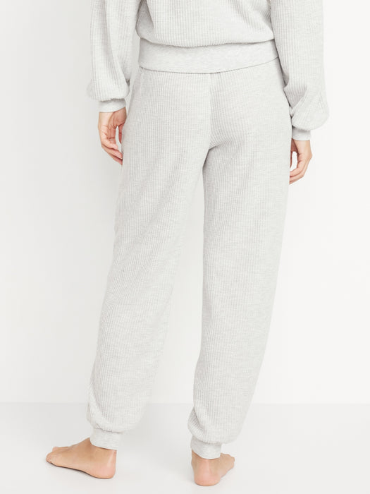 High-Waisted Waffle Lounge Jogger