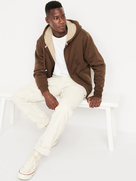 Sherpa-Lined Zip Hoodie