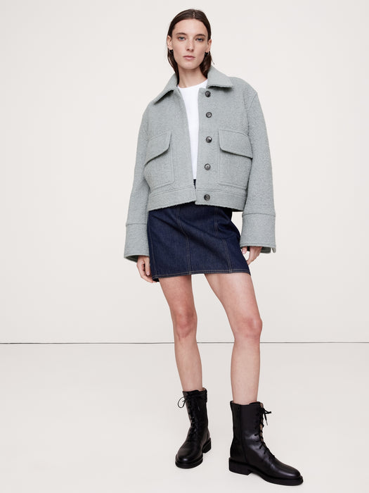 Wool Bouclé Cropped Jacket