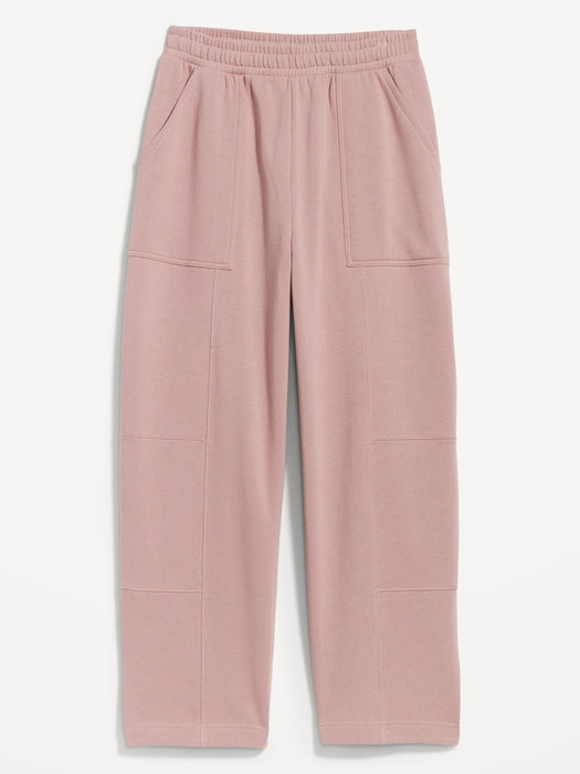 Extra High-Waisted SoComfy Seamed Barrel-Leg Sweatpants