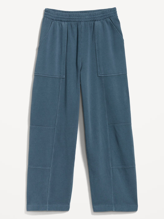 Extra High-Waisted SoComfy Seamed Barrel-Leg Sweatpants