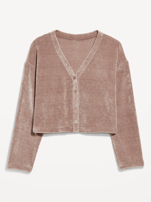 Cozy Chenille Button-Down Top