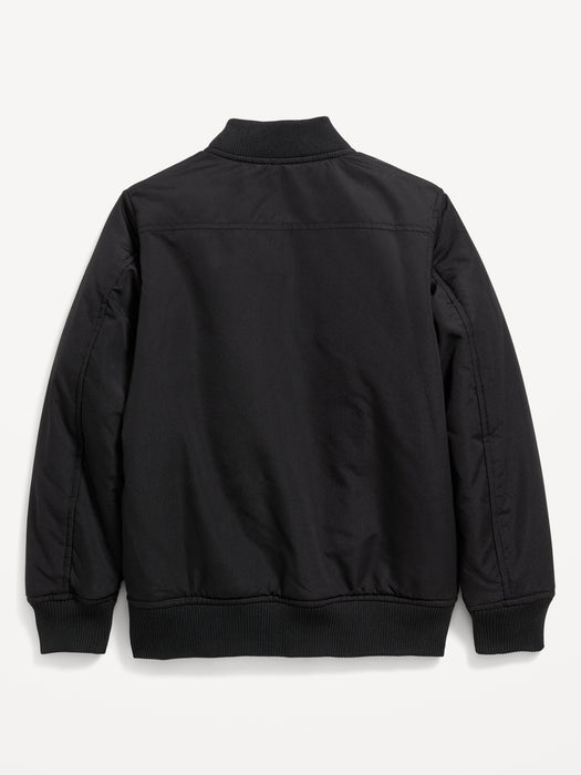 Zip-Front Bomber Jacket for Boys