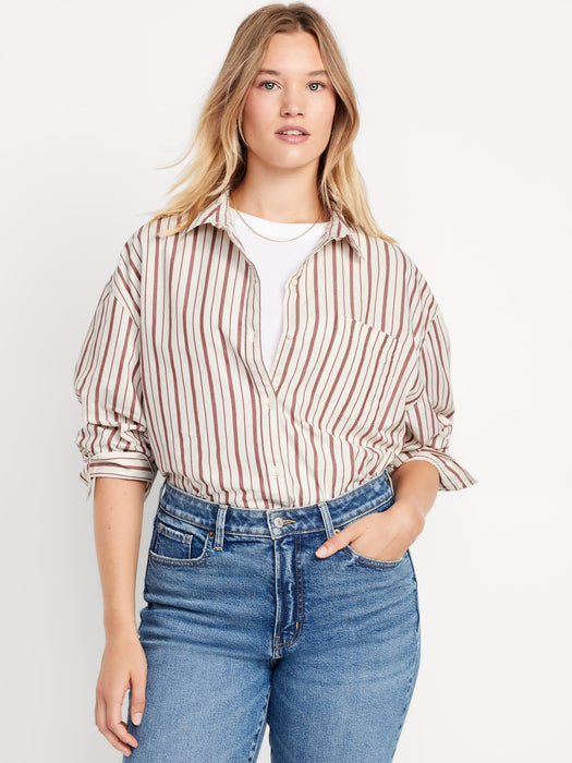 Oversized Button-Down Boyfriend Shirt