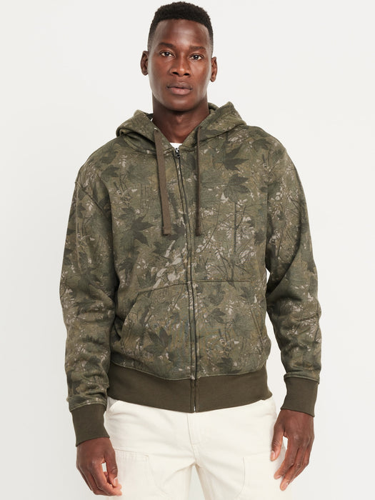 Printed Full-Zip Hoodie