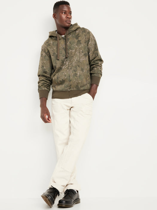 Printed Full-Zip Hoodie