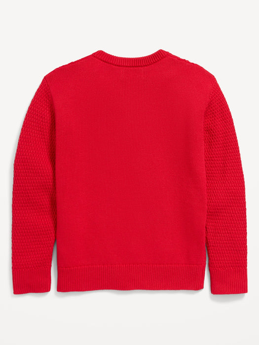 Crew-Neck Cable-Knit Sweater for Boys