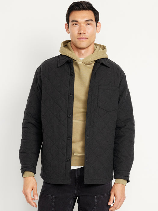 Quilted Button-Down Shacket