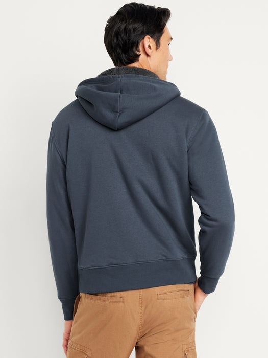Sherpa-Lined Zip Hoodie