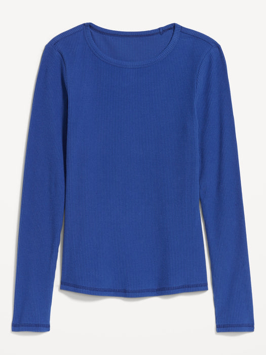 Plush-Knit Long-Sleeve T-Shirt