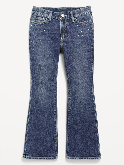 High-Waisted Studded Flare-Leg Jeans for Girls