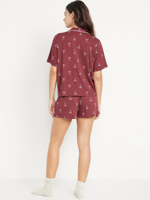 Knit Jersey Pajama Short Set