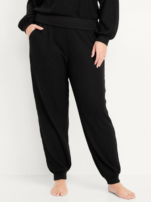 High-Waisted Waffle Lounge Joggers