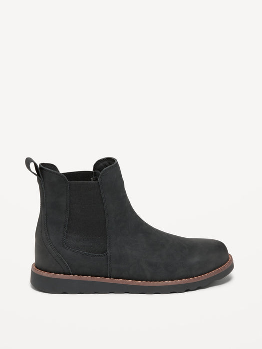 Faux-Leather Chelsea Boots