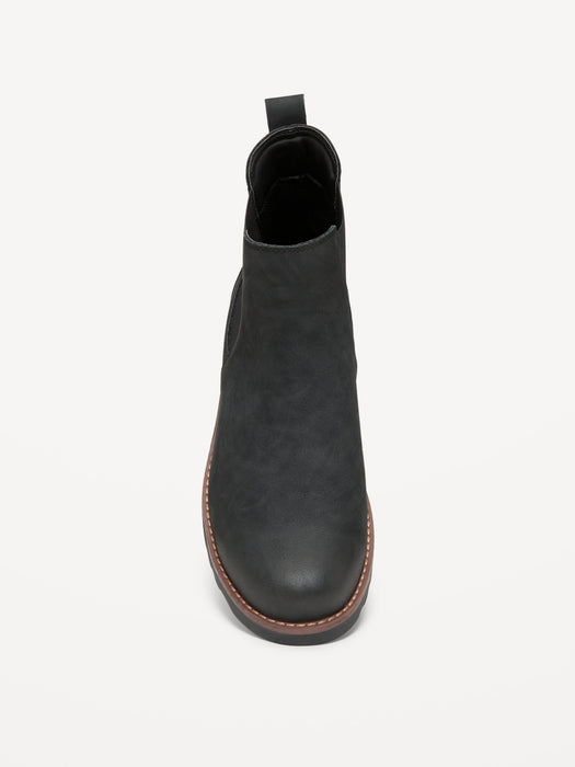Faux-Leather Chelsea Boots
