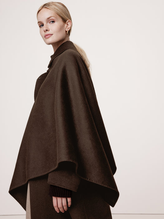 Oversized Double-Faced Cape Coat