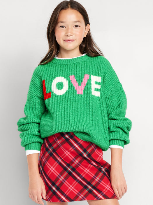 SoSoft Crew-Neck Graphic Sweater for Girls