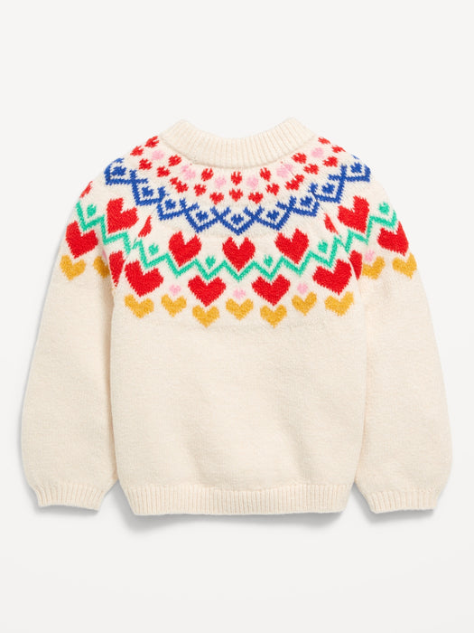 SoSoft Printed Long-Sleeve Sweater for Toddler Girls