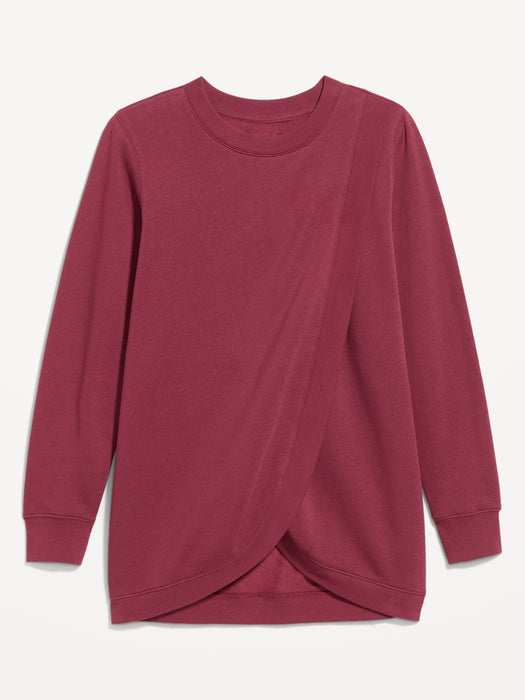 Maternity Cross-Front Nursing Sweatshirt
