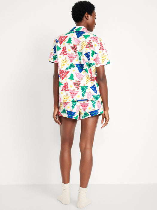 Flannel Pajama Short Set