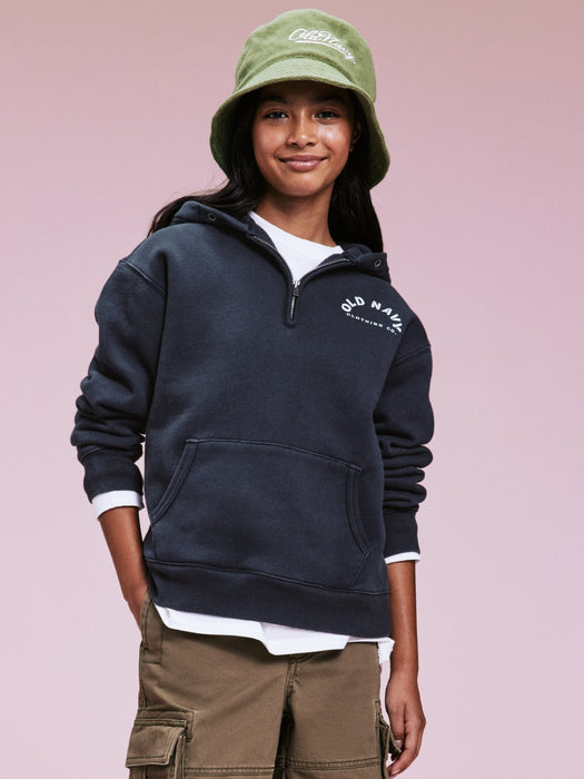 '94 Gender-Neutral Half-Zip Logo-Graphic Hoodie for Kids