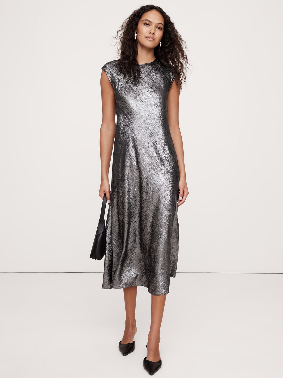 Bias-Cut Satin Midi Dress — GAP (International)