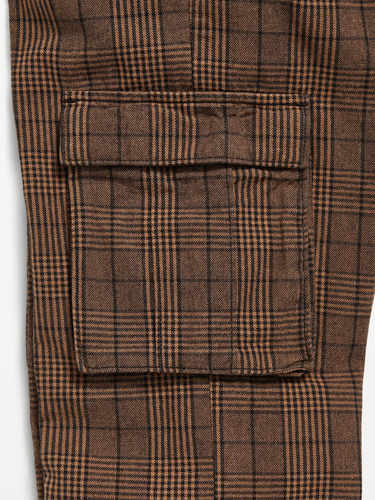 Baggy Plaid Cargo Pants for Boys