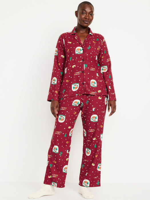 Flannel Pajama Set for Women