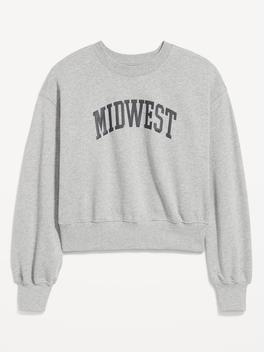 SoComfy Graphic Drop-Shoulder Crew-Neck Sweatshirt