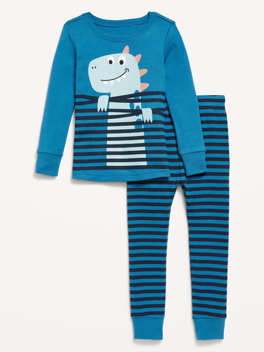 Printed Snug-Fit Pajama Set for Toddler & Baby