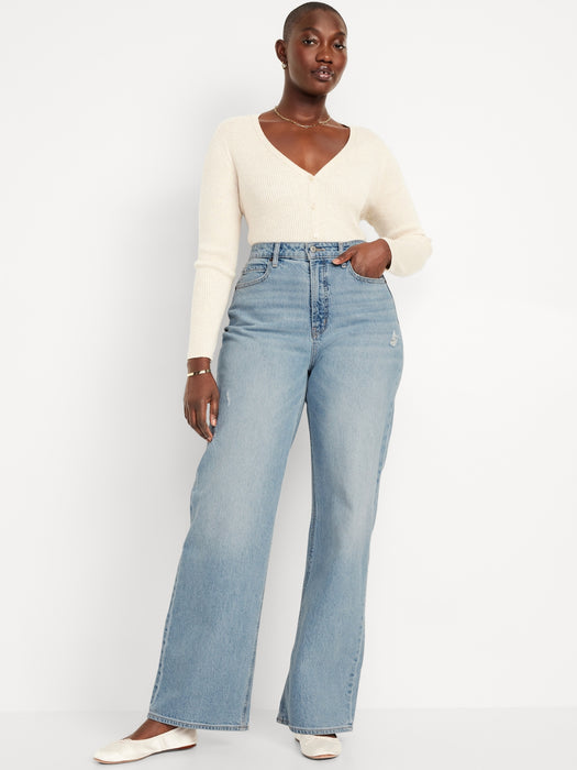 Curvy Extra High-Waisted Wide-Leg Jeans