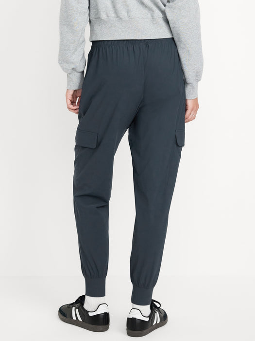 High-Waisted SleekTech Cargo Joggers
