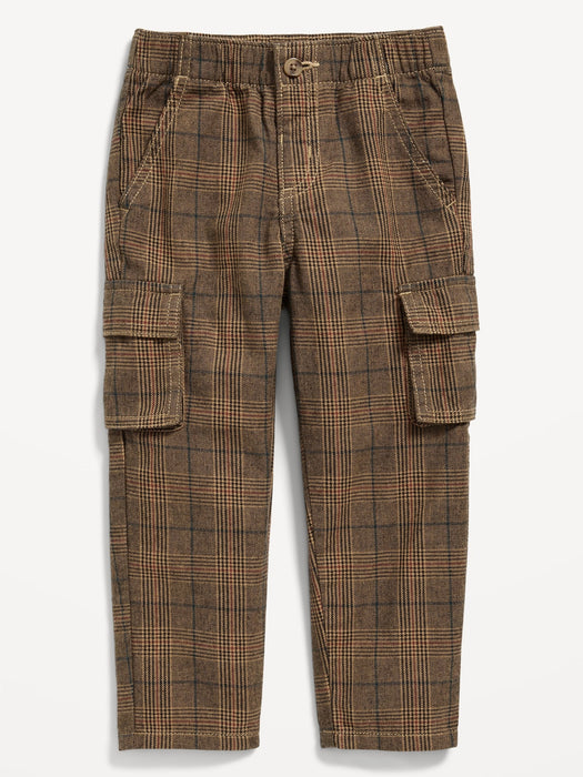 Loose Plaid Cargo Pants for Toddler Boys
