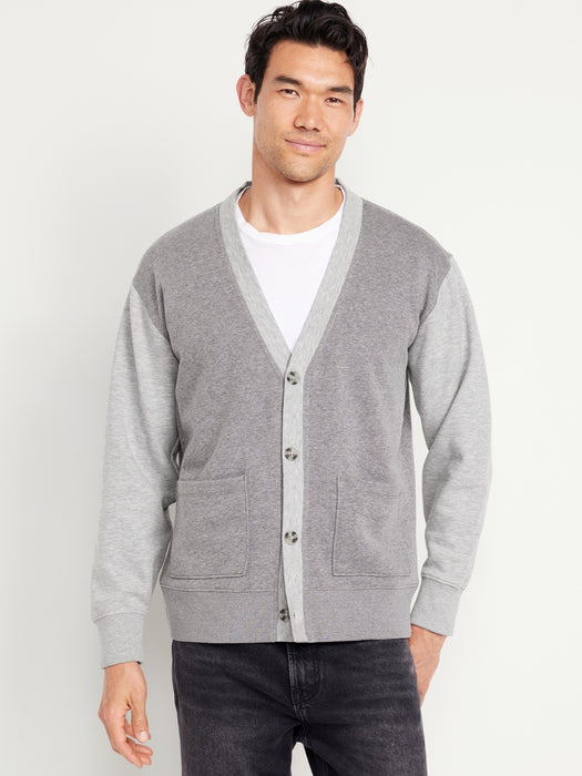 Fleece-Knit Cardigan Sweater